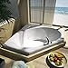 Spa World Venzi Vz6060vwl Stella Corner Whirlpool Bathtub, 60x60, Center Drain, White