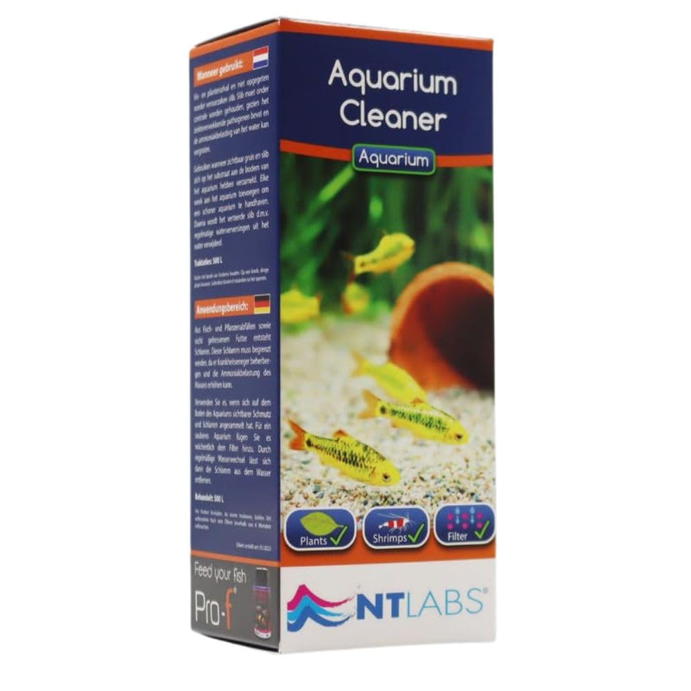 Aquarium Cleaner, Effective Sludge Control, Prevents Disease-Causing Pathogens, Maintains a Clean Aquarium (100ml - Treats 500L)