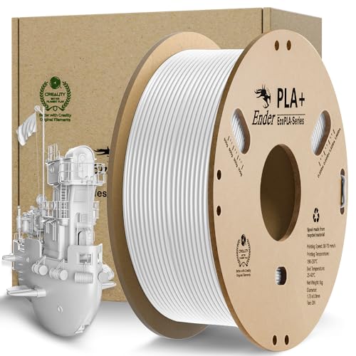 Image of CREALITY Ender PLA + 1.75mm Filament, Neatly Wound 3D Printer PLA Pro Filament, 1kg Spool (2.2lbs) Cardboard Spool, Dimensional Accuracy + /- 0.03 mm, Fit Most FDM 3D Printers, White
