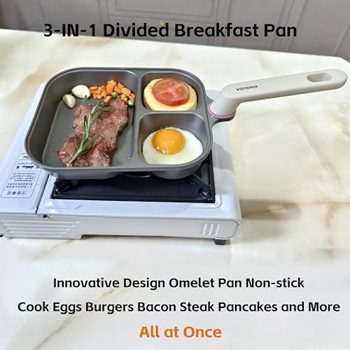 16% Off KINSUDA 3-in-1 Titanium Non-Stick Breakfast Pan - Image 2