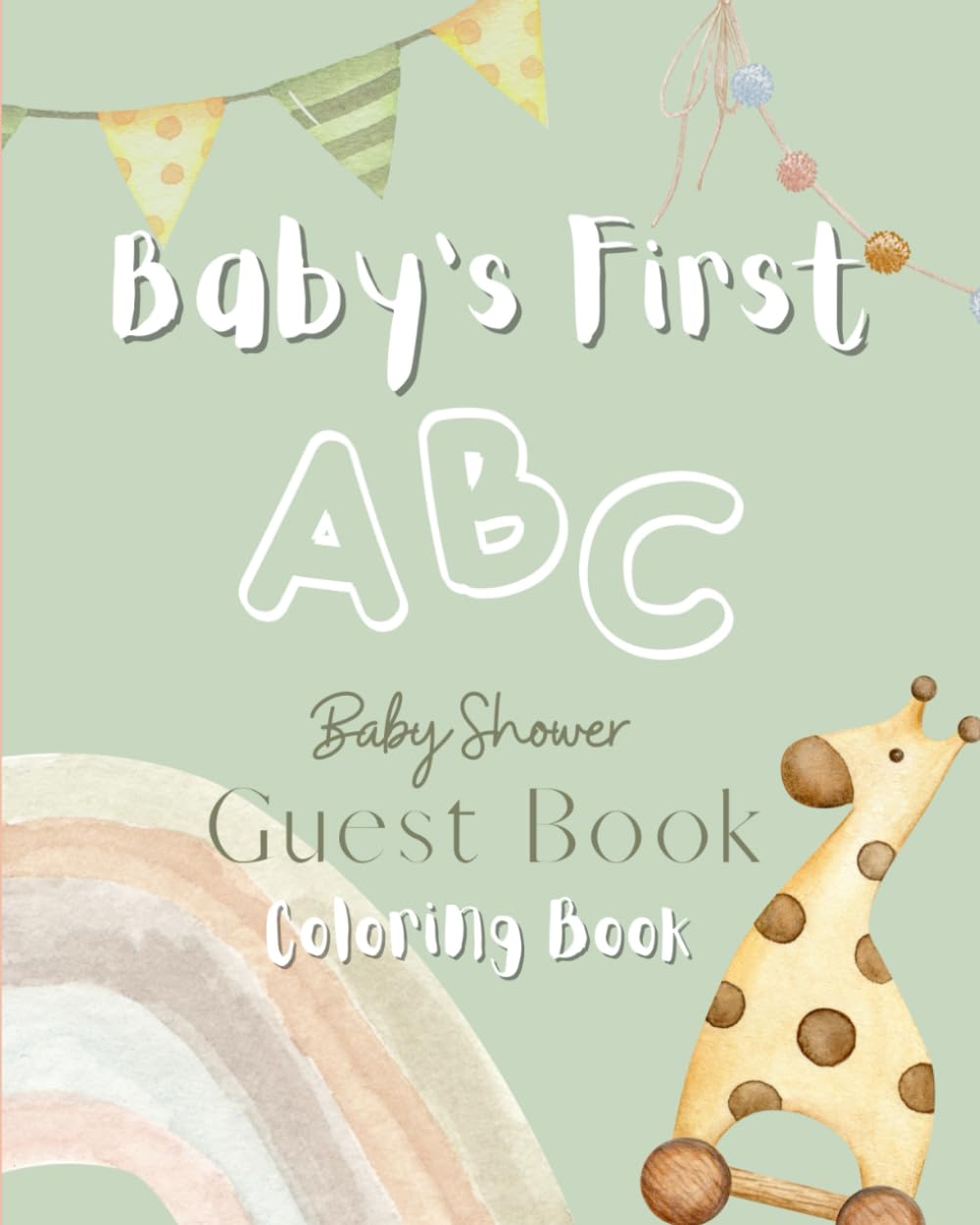 Baby's First ABC Baby Shower Guest Book Coloring Book