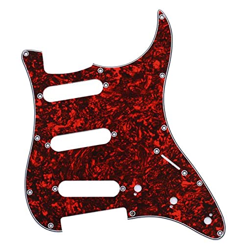 Calandis™ Red Tortoise Pickguard 3 Ply 11 Hole for Strat Guitar SSS | Pickguards | Guitar Parts | Parts & Accessories | Guitars & Basses-picture-28