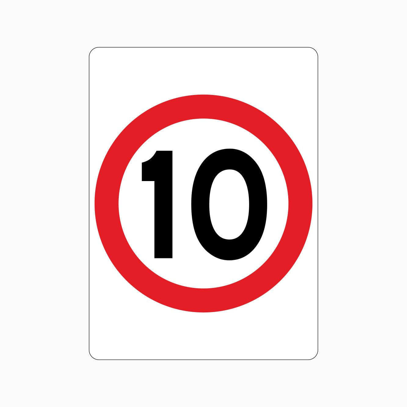 10km Speed Limit Sign Traffic Metal Tin Sign 8 x 12 inch for Industrial & Commercial Series