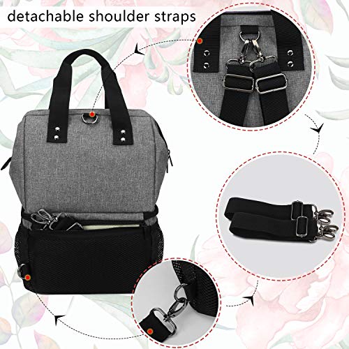 image for LUXJA Breast Pump Bag with 2 Compartments for Breast Pump and Cooler B
