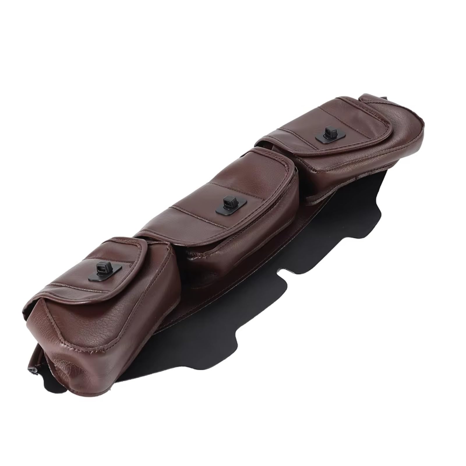 Compatibile Con Glide Per Touring 1996-2013 Borsa Per Carenatura In PU Per Parabrezza A 3 Tasche Per Moto Nera Sacche Moto(Brown)