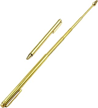 2PCS 99.9% Copper Dowsing Rod, Divining Rods Upgraded Flexible Rotation Tool, Solid Copper and Brass Dowsing Rods, Detect Gold, Water, HuntingGold