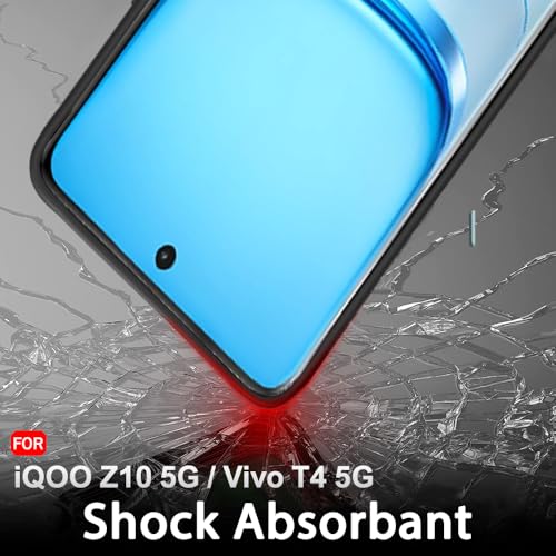 Image of TheGiftKart Sleek Back Cover Case for iQOO Z10 5G / Vivo T4 5G | Slim Fit Protective Design | Ultra Matte Finish | Camera Protection Bump | Soft Silicon Cover for iQOO Z10 / Vivo T4 (Silicone, Black)