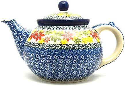 Polish Pottery Teapot - 1 1/4 qt. - Maple Harvest