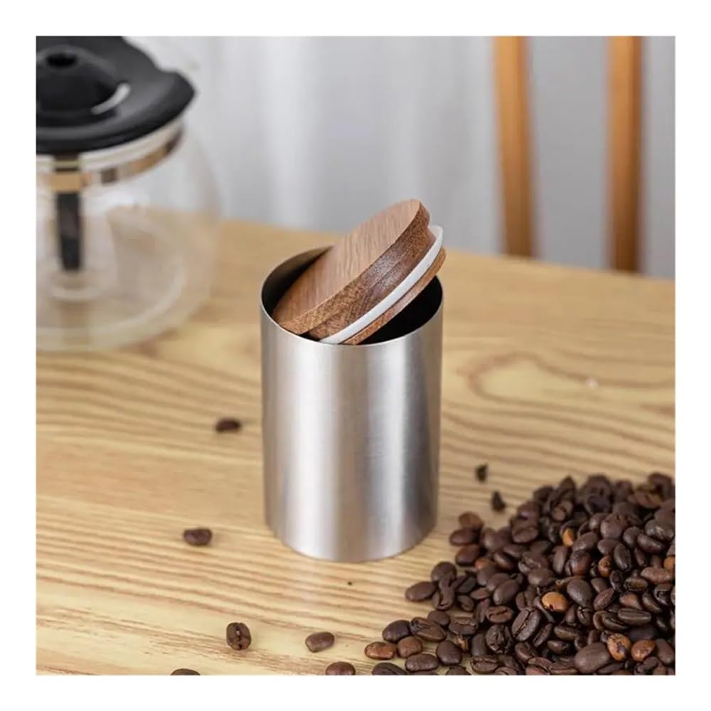 2 Stück 250 ml Edelstahl luftdicht Müslibehälter Vorratsdosen Set Teedose Behälter mit Deckel für Kaffeebohnen Zucker Trockenmilch