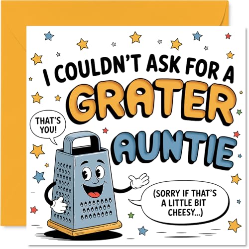 Carte d'anniversaire amusante pour tante, jeux de mots