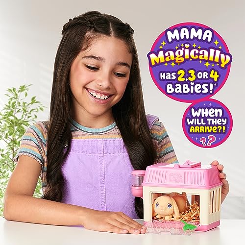 Little Live Pets - Mama Surprise Minis. Feed and Nurture a Lil' Bunny Inside Their Hutch so she can be a Mama. She has 2, 3, or 4 Babies with Accessories to Dress Up The Babies - Image 3