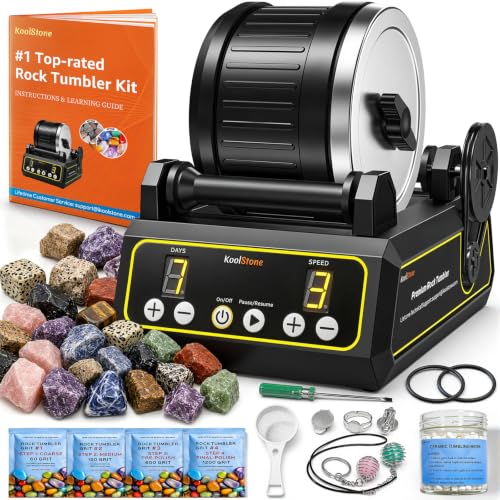 KoolStone C1 Rock Tumbler Kit - 2.5LB Rotary Rock Tumbler...