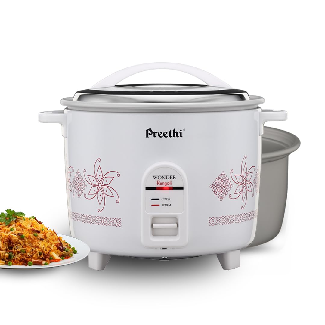 Preethi Electric Rice Cooker, 2.2 Litre, Double Pan, Anodized and Rustproof Aluminium Pan, White (RC 321) (B00W4XFF8S) Amazon Price History, Amazon Price Tracker