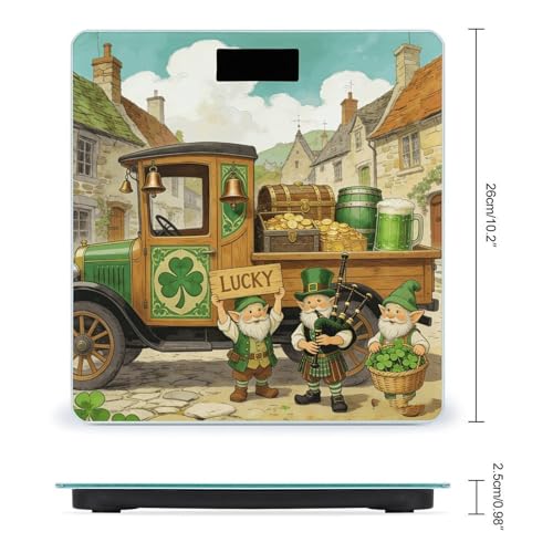 Báscula digital con diseño Green Shamrock Gnomes, precisa y durable miniatura 2