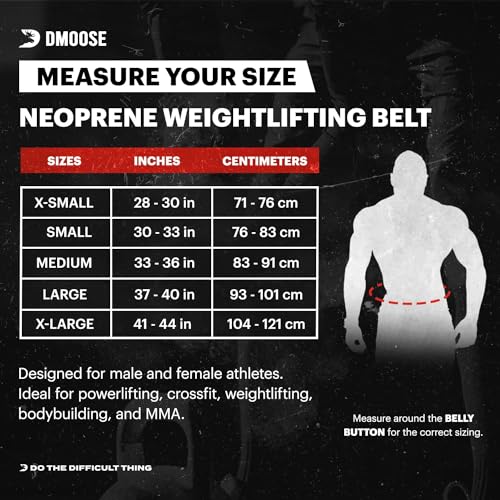 DMoose Gewichthebergürtel - Lifting Belt mit Self-Lock System - Gewichthebergürtel Herren & Damen - Fitness Gürtel Gewichtheben Bodybuilding Krafttraining Crossfit