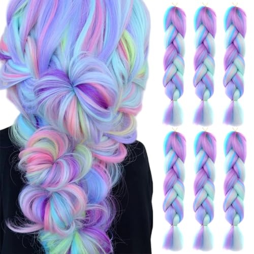 Extensions de cheveux violets synthétiques tressés de 60 cm et perruques dreadlocks femmes