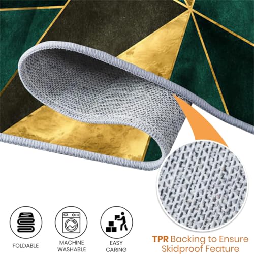 Tapis géométrique moderne à poils courts : sol protégé et nettoyage rapide - 6