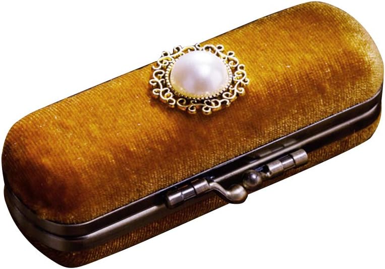 Cabilock Fashion Lipstick Box Lip Balm Organizer Bag Durable Soft Cosmetic Storage Case with Mirror (Chocolate)