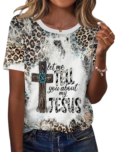 Kistore Womens Tops Short Sleeve Crewneck Regular Fit Dressy Casual Blouses Summer Shirts for Women...