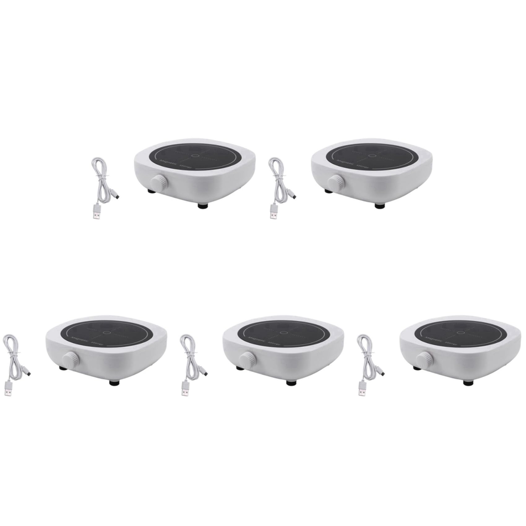 Hndhbfgrt 5X Magnetic Stirrer Mini Lab Stir Mixer Portable Stirrer Plate for Laboratory