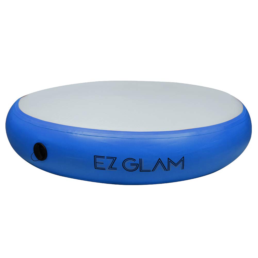 GLANT Air Mat Tumble Track AirSpot - Gymnastics Training Springboard - Round Inflatable Springboard (Blue, 39.4in*39.4in*7.9in) — image 1