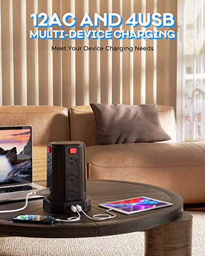 Multiprise avec ports USB et protection surtension à câble 5 mètres - 7