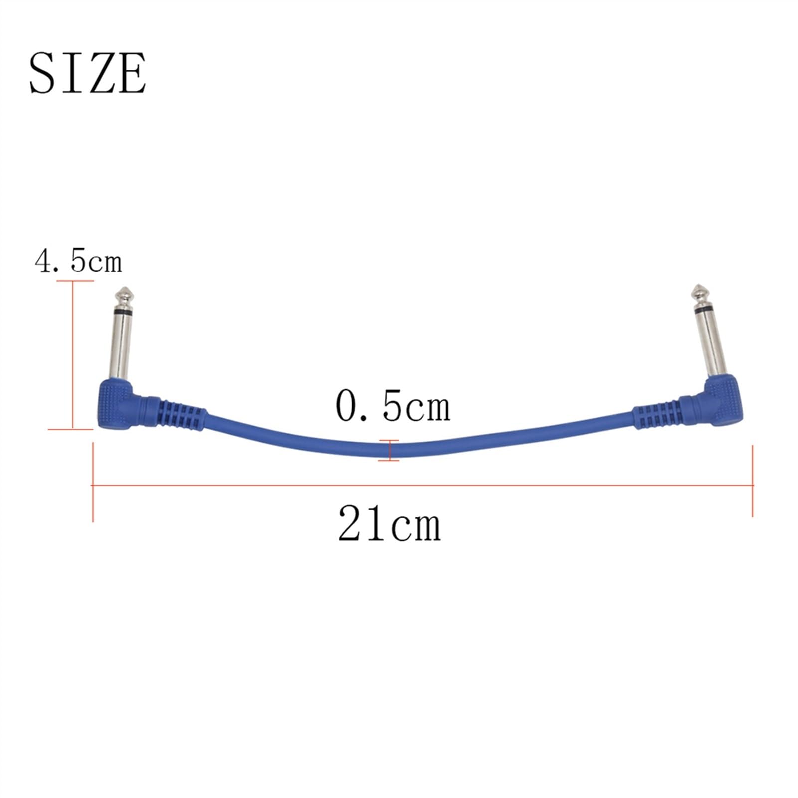 akcesoria do gitary 6 Szt. Kabel Krosowy Gitarowy 6.35mm Wtyczka Kątowa Bez Szumów Kabel Ekranowany Do Pedałów Efektów Gitarowych