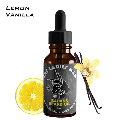 Badass Beard Care Beard Oil For Men - The Ladies Man Scent, 1 Oz - All Natural Ingredients, Keeps Beard And Mustache Full, Soft And Healthy, Reduce Itchy, Flaky Skin, Promote Healthy Growth #TOP1