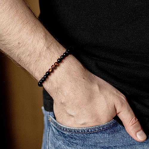 Morotole To My Man Bracelets For Men Graduation Gifts Tigers Eye Beaded Bracelet Gifts For Him Adjustable Bracelet Is For Brothers, Friends, Family, Boy Of Holiday Gift #TOP6