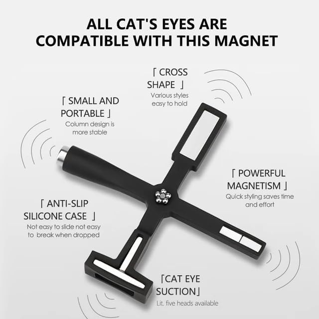 Bolt Bee Cat Eye Gel Nail Polish with 5 in 1 Magnet Set, Magnetic Gel Polish, Silver, 9ml, Long-Lasting UV/LED Soak Off 2