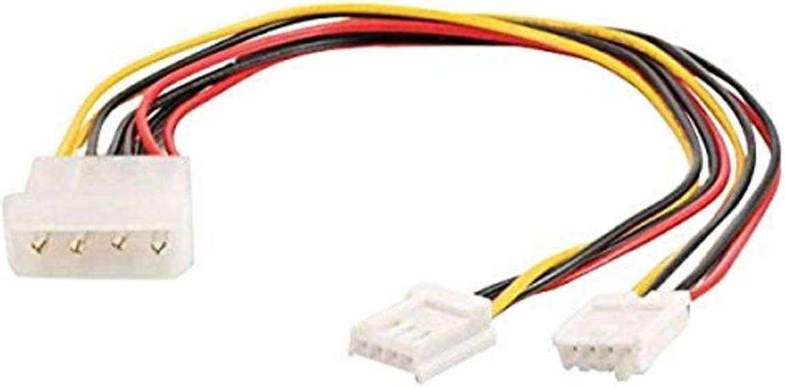 C2G Legrand Internal Y-Cable, Quad Splitter Cable, One 5.25 Inch to Two 3.5 Inch Internal Audio Video Power Cable, Audio Power Cable, Video Power Cable, 1 Count, C2G 03165