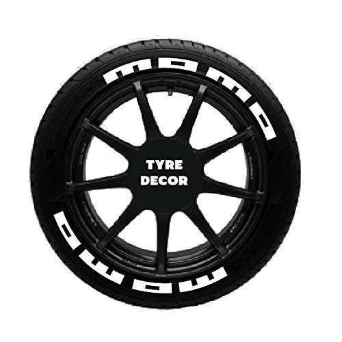 TYRE DÉCOR Customized Permanent Rubber Tyre 3D Stickers for Car Tyre