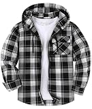 SwissWell Chemises Flanelle pour Hommes à Capuche Chemises à Carreaux Chemise Manches Longues avec Fermeture éclair Chemise de Bûcheron pour Le Travail Randonnée Camping