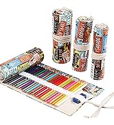 Väska för Wrap målarduk, Fall24/36/48 72 Hål för färgade pennor, Rullande kanfasfodral för skisse...