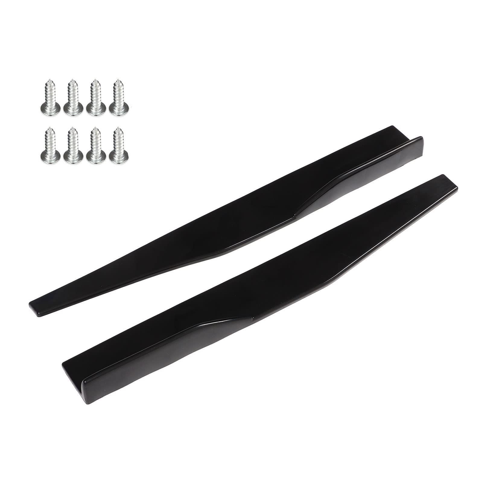 KIMISS Minigonne Laterali per Auto Universali 2 Pezzi Gonna Laterale Posteriore in ABS Nero Lucido per SUV e Automobili, Accessorio per lo Styling Automatico Durevole