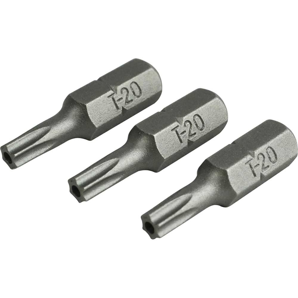 Faithfull Security S2 Grade Steel Screwdriver Bits T20s X 25Mm (Pack 3)