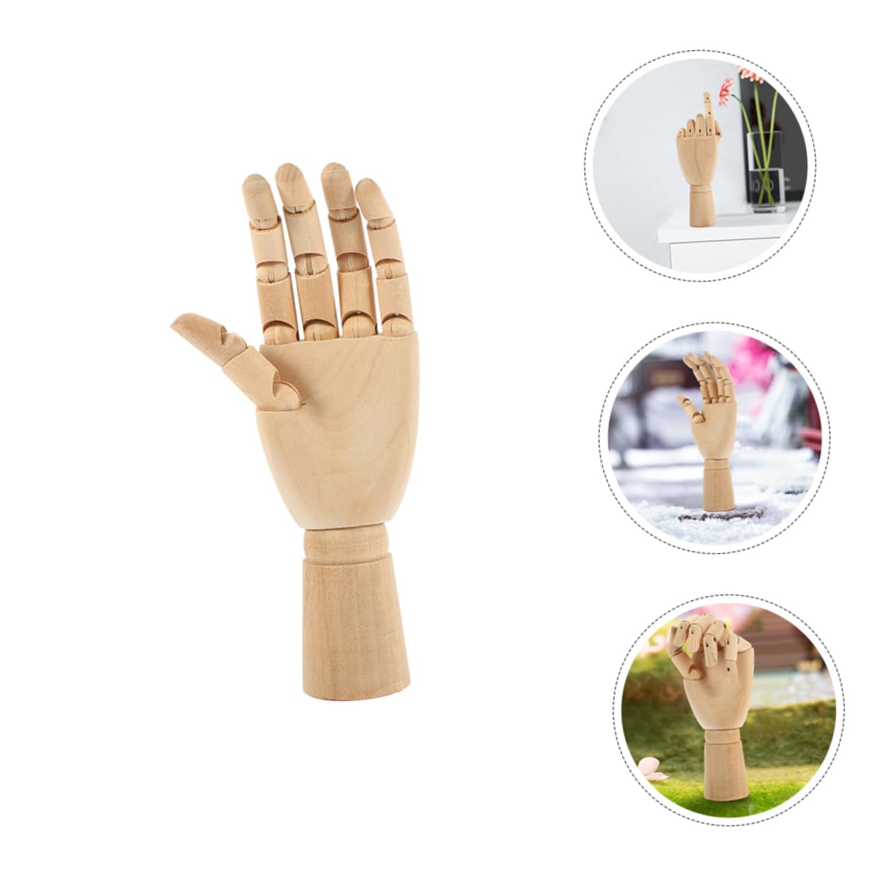RORPOIR Hand Model Sketching Tool Wood Hand Figure Mannequin Movable Mechanism