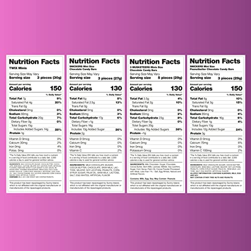 Classic Chocolate Candy Bars Assortment - Snickers, Twix, 3 Musketeers - 3 Pound Bag #TOP5