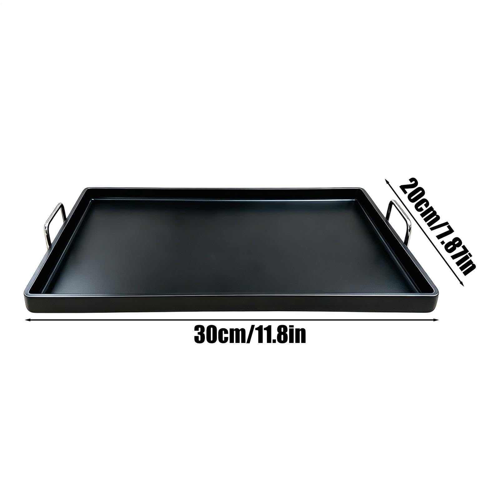 Gusseisen Griddle Backblech,Antihaft Kochgeschirr mit Griffen | Grillpfannen Backblech im Freien | für Grill, Picknick, Innenküche, Restaurant, Brot, Steak