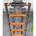 8m/ 7m/ 6m/ 5m/ / 3.5m/ 2.7m Telescopic Folding Ladder Extension Aluminum, Heavy Duty Telescoping Ladder for Rooftop RV Attic Home Outdoor Work, Load 330lbs