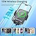 Sonru 2026 Smart Car Phone Holder Wireless Charger, 15w Wireless Charger Compatible with Magsafe, Excellent Strudiness, One-Handed Auto Clamping, Compatible with Dashboards Air Vents and Windshields