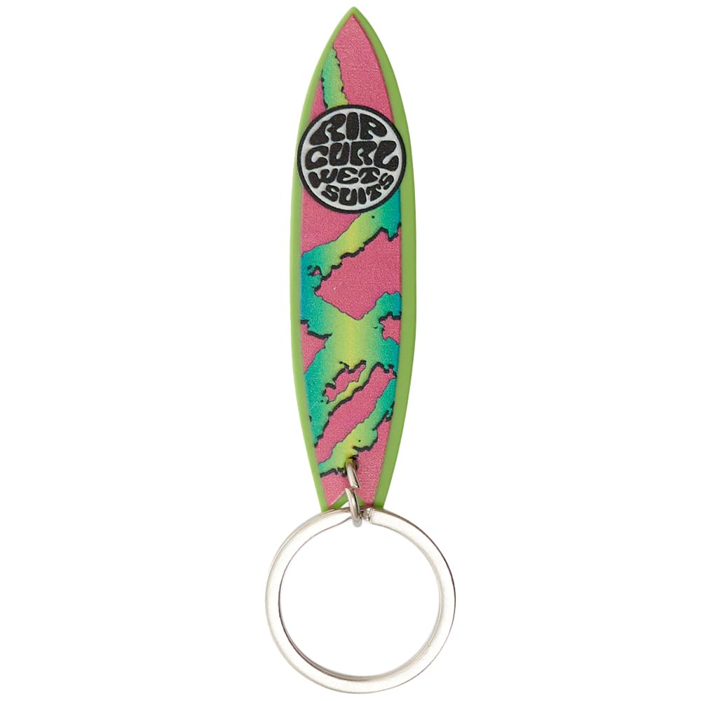 RIP CURL Surfboard Keyring - Green/Pink/White