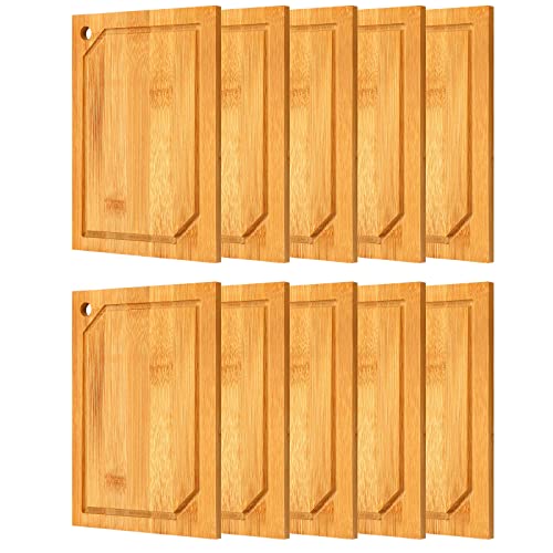 Yinkin 10 Piezas Mini Tablas De Cortar De Bambú miniatura 1