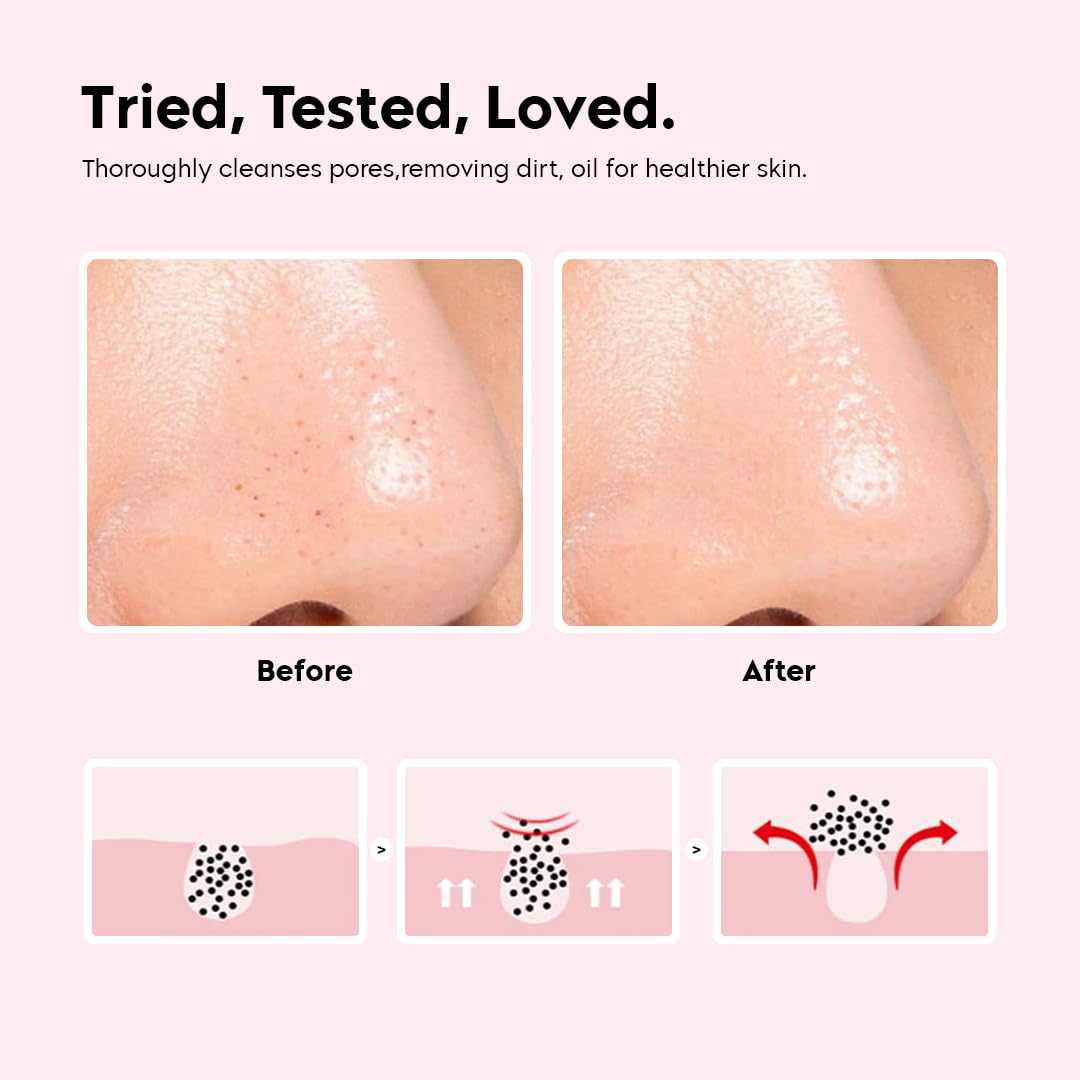 Gleva Silicone Skincare Lip/Nose Exfoliator Deep Cleaning Blackhead Remover Facial Cleansing & Face Scrubber Brush, Double-sided Soft Lip Brush for Smoother and Fuller Lip Appearance Pack of 1 (Pink) 4