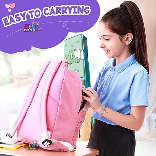 Image of Multifunctional Cute School Pencil Box for Girls, Dinosaur Compass Box for Boys, Aesthetic Stationary Items for Kids, Magnetic Pencil Box, Best Gifts (Dinosaur Compass Box)