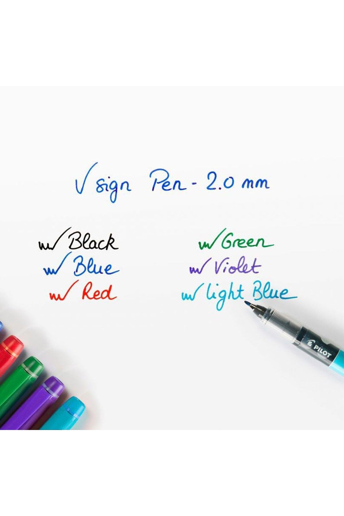 Pilot V-Signpen İmza Kalemi, Mavi, 2,0 mm Uç