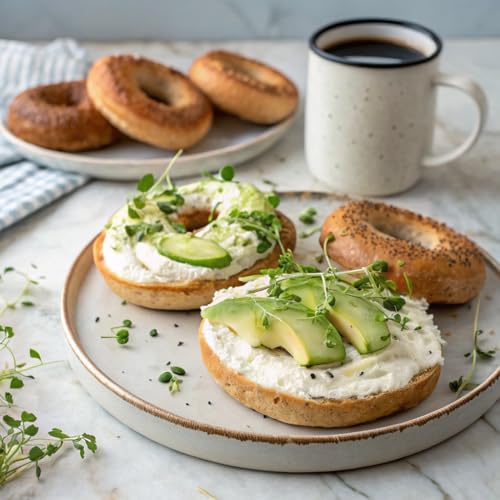 Image of ROYO BREAD CO. 2-Pack Low Carb Artisan Bread and Bagels, 30-80 Calories (Plain & Everything Bagel)