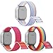 3 Pack Replacement Nylon Bands Compatible with Gabb Watch / Gizmo Watch 2 & 1, Hook & Loop Design Easy for Kids to Put On & Off, Breathable & Washable, Rainbow+PomeRed+Neon