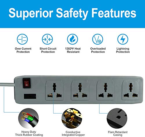 Image of FEDUS switch board extension | extension boards with switch, extension cords, extension board with long wire, extension board for computer, surge protectors spike buster, switch board organizer 4M /13F