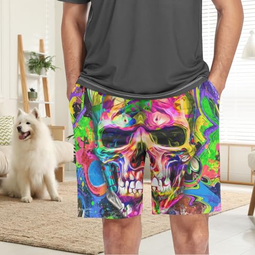 visesunny Men's Pajama bottoms Lounge Sleep Shorts Cute Soft Comfortable Breathable Pajamas Shorts with Pockets2